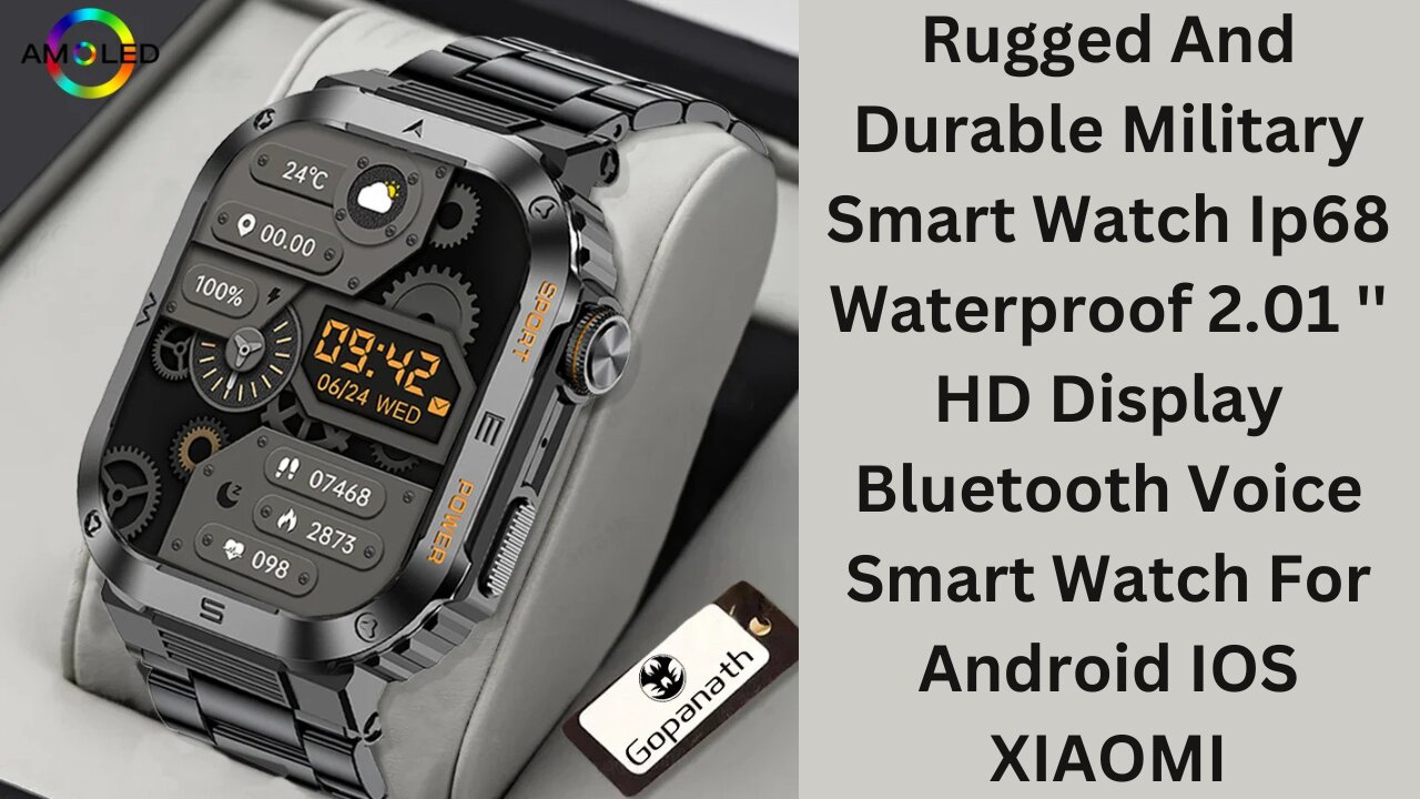 Rugged And Durable Military Smart Watch Ip68 Waterproof