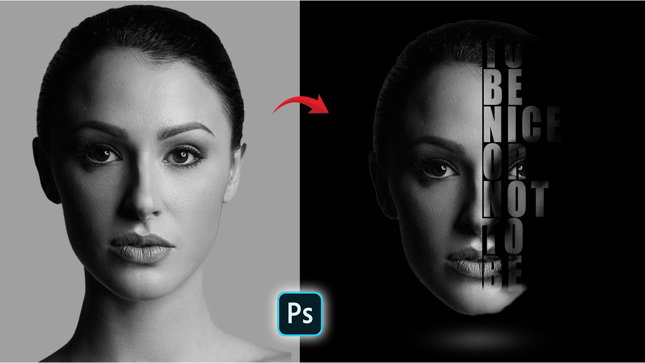 Photoshop Tutorial | How to Create Text Portrait Effect
