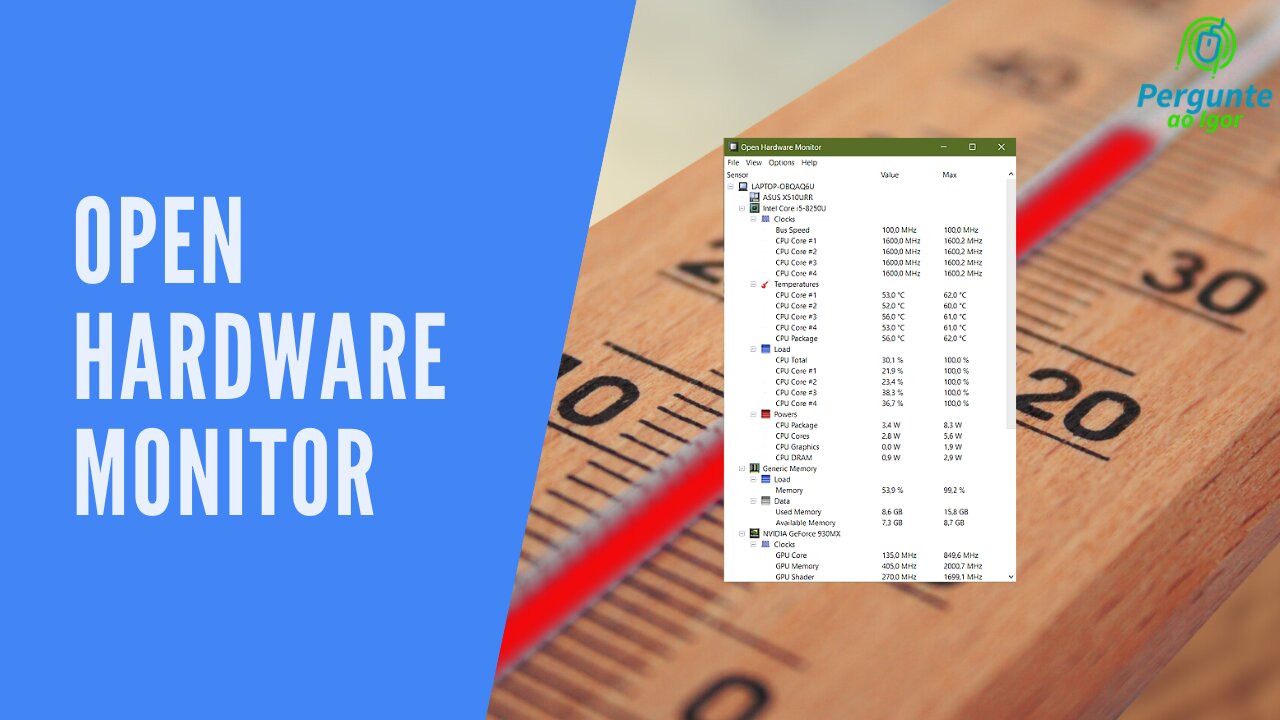 🔵 [EXCLUSIVO] Configuração PRO do Open Hardware Monitor 🌡