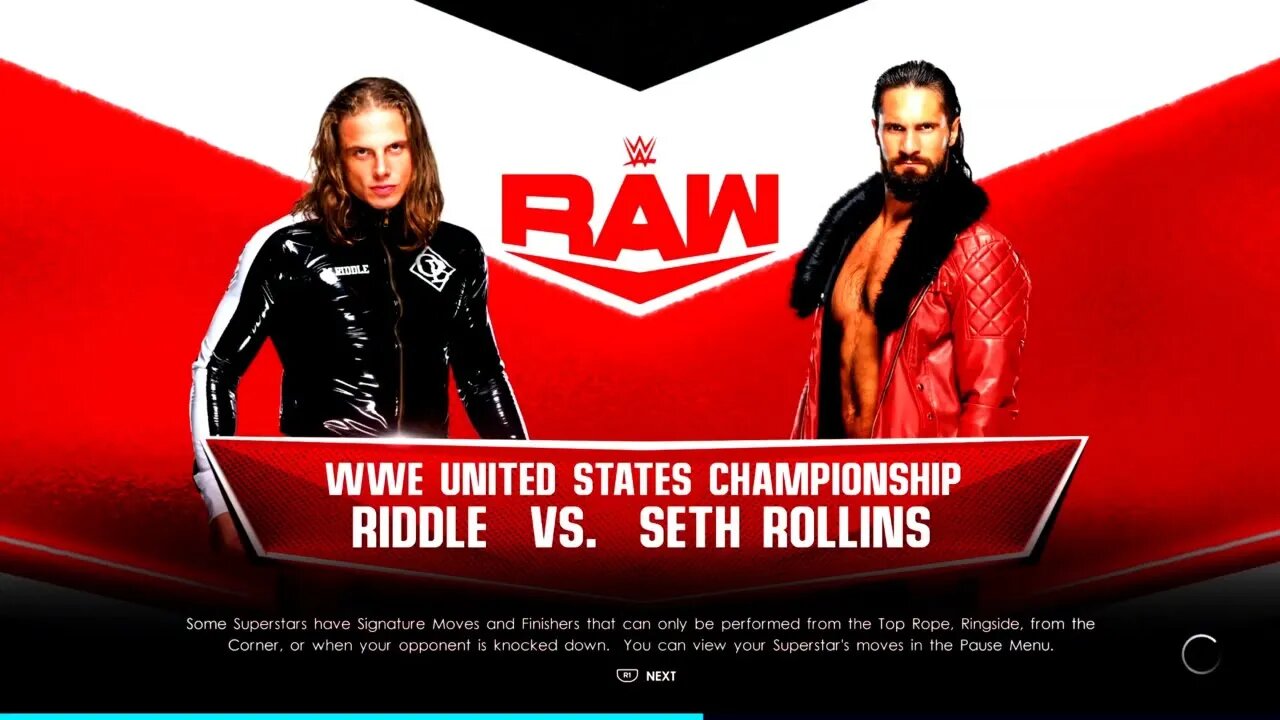 WWE Monday Night Raw Matt Riddle vs Seth Freakin Rollins for the WWE United States Championship