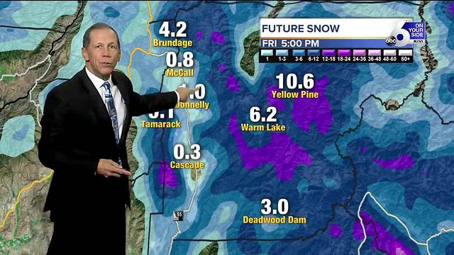 Snow & Rain Heads Towards Idaho