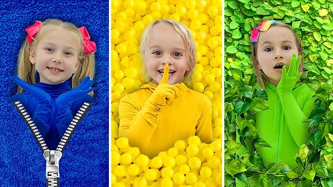 Hide and Seek in one color with Chris and friends & amazing viral funny video