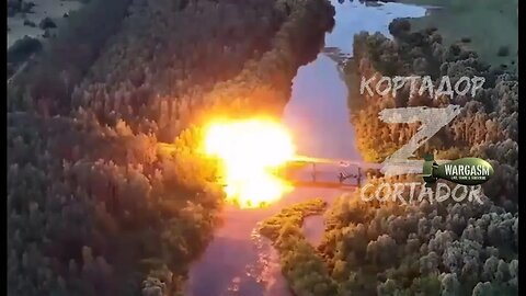 Russian saboteurs blow up a bridge over the Sudost River