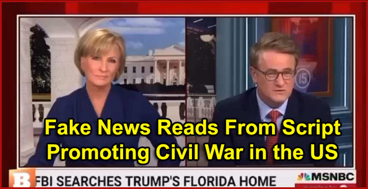 Fake News Reading From a Script to Promote Civil War in the US