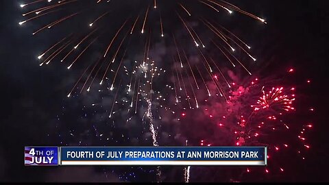 Fourth of July preparations at Ann Morrison Park