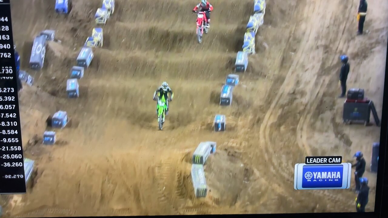 Haiden Deegan flips someone off Detroit SX