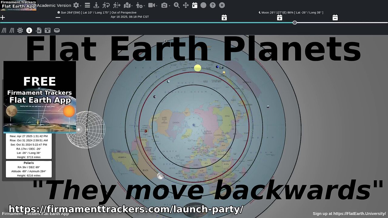 Planets on Flat Earth: "they move backwards when they want"