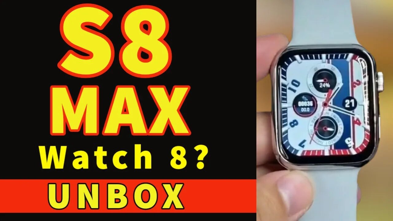 S8 MAX Unbox Review Watch 8? smart watch 1.99" Screen AOD IP68 Waterproof vs DT7 T8 HW7 HW8 IW8