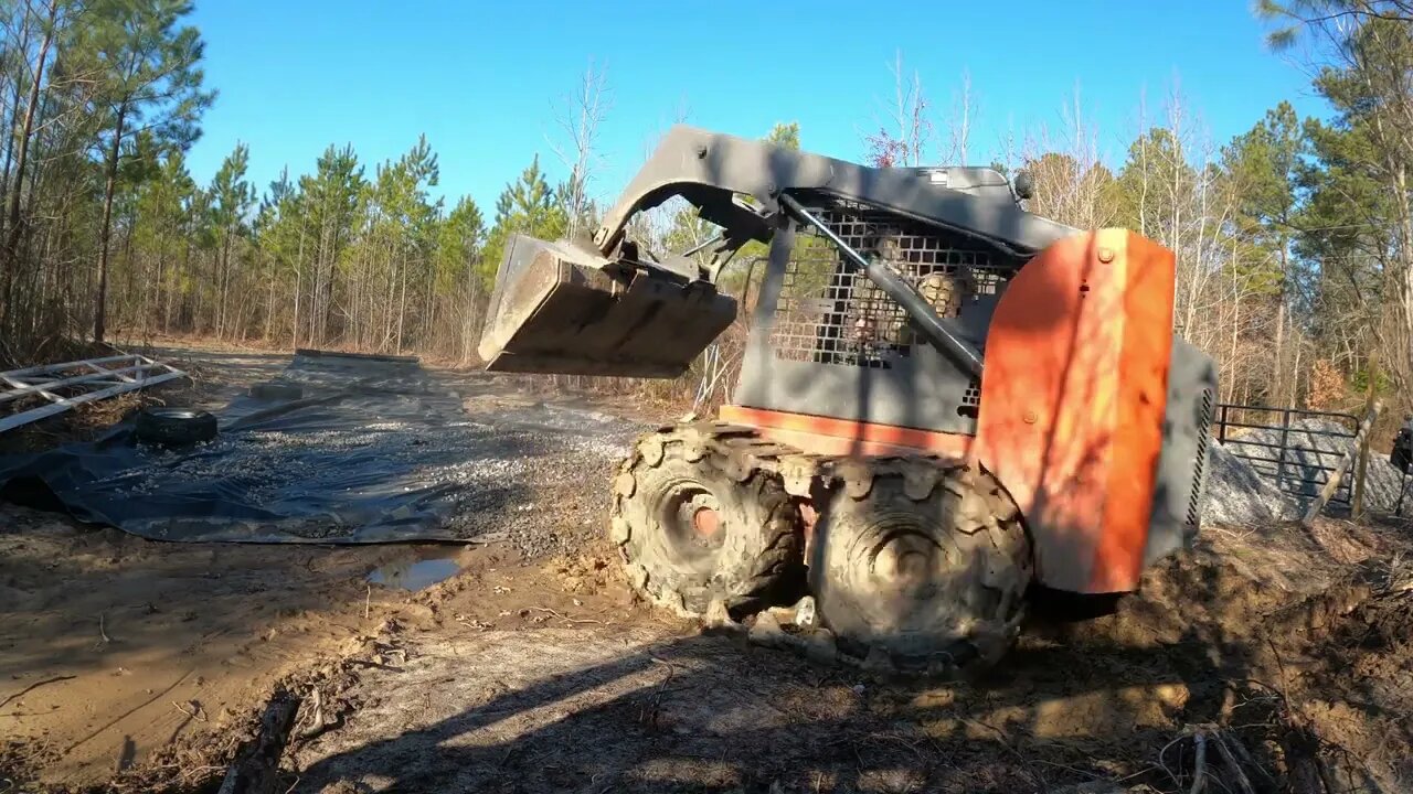 Driveway install over mud