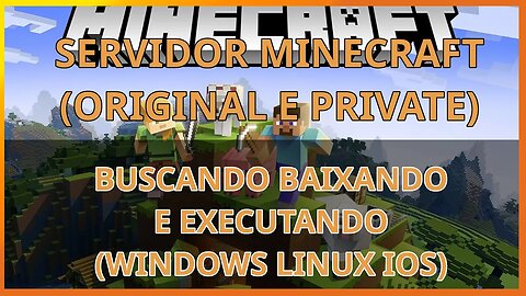 Criar servidor de minecraft original e private direto na linha de comando (windows linux e ios JAVA)