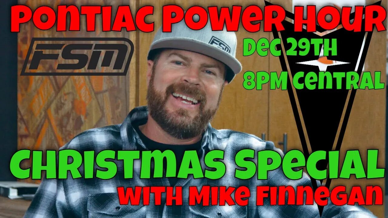 Pontiac Power Hour Christmas Special with @FinnegansGarage Join us Dec 29th at 8PM Central
