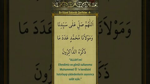 SALAVATI ŞERİFE-4 #salavat
