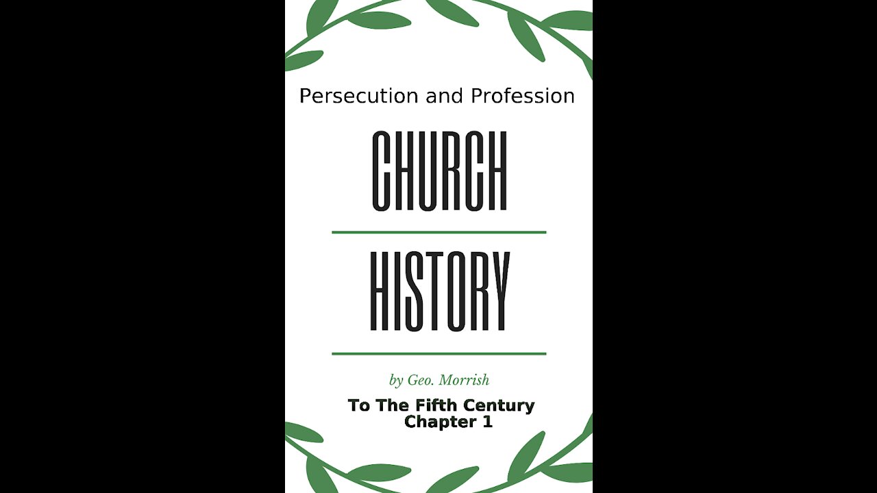 Church History, to the fifth century, Chapter 1