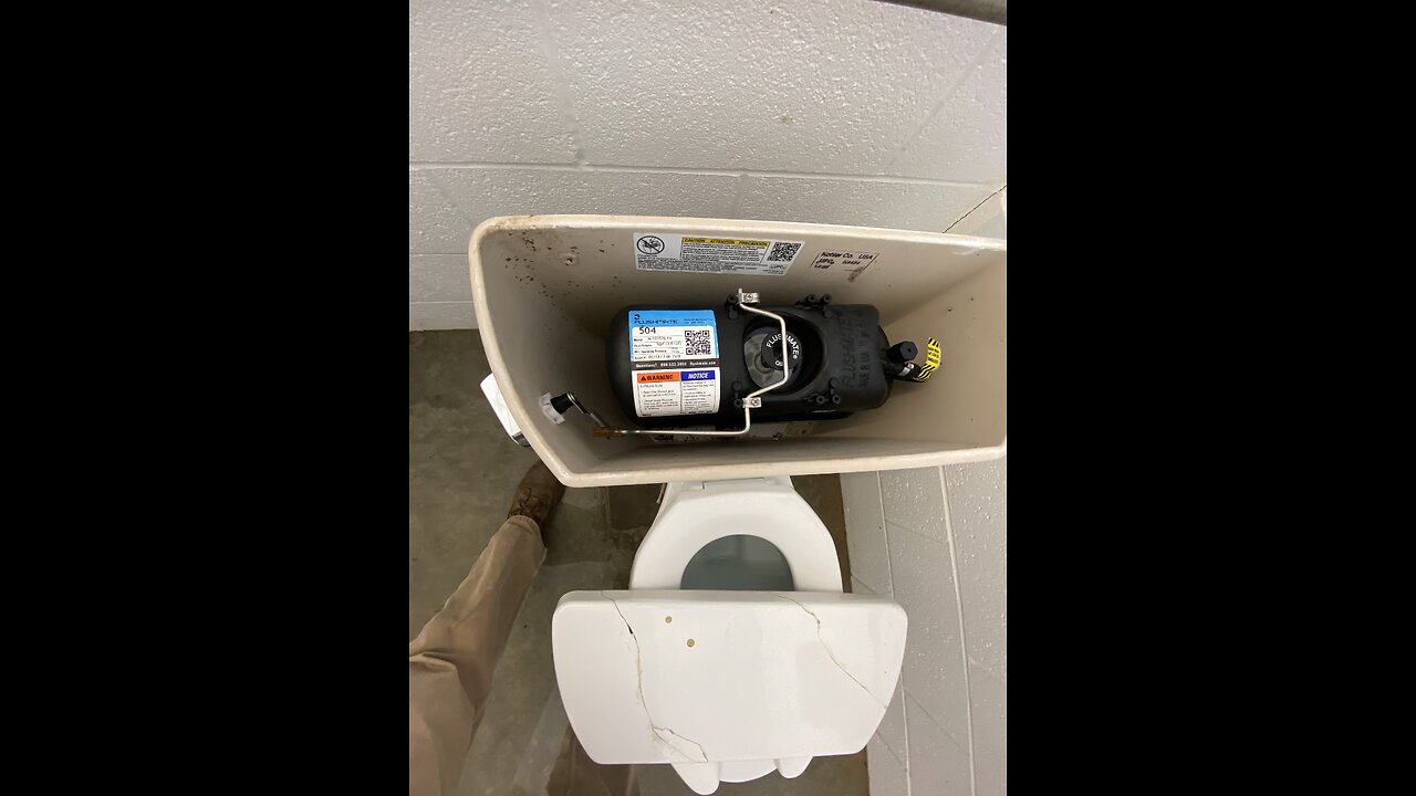 Replace cartridge on Flushmate flush assist toilet.