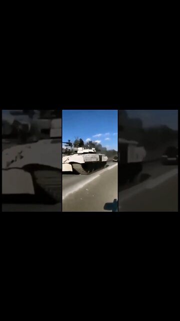 Russian T-80ys heading to the battlefield in a large column