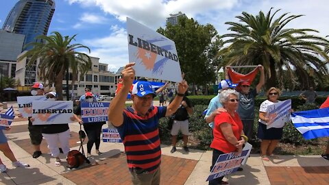 Free the Cuban people rally Orlando.