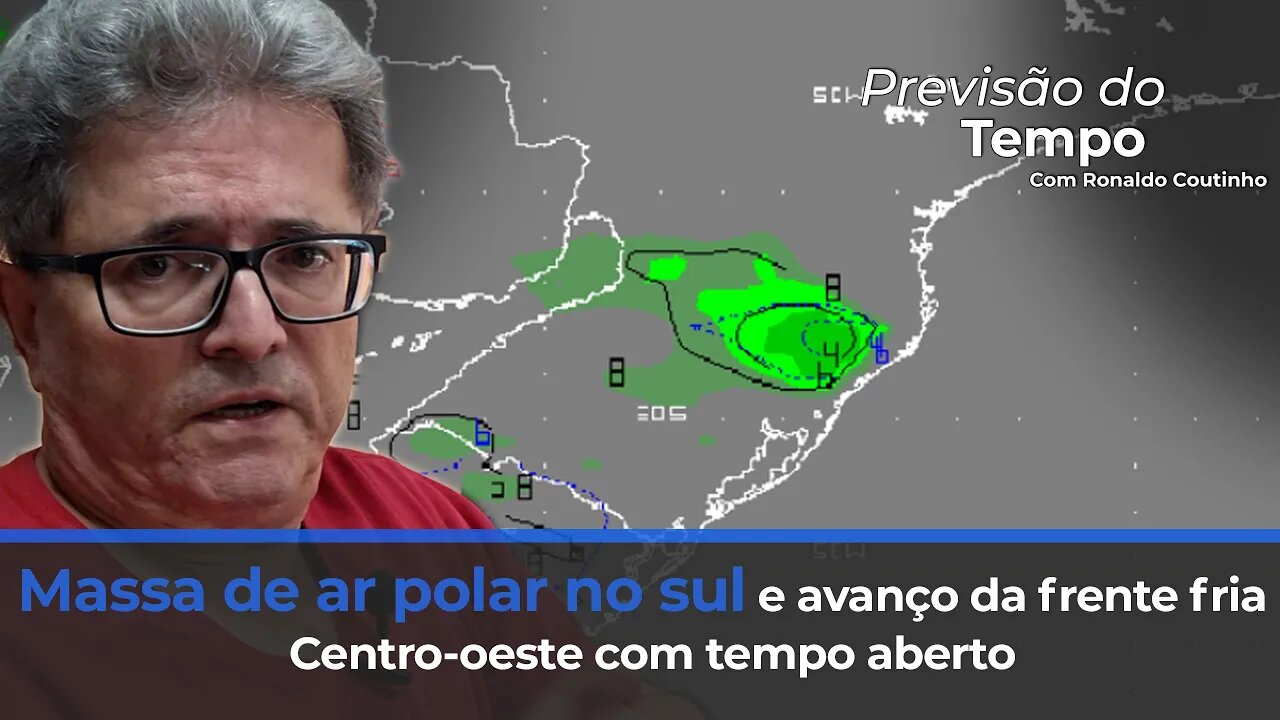 Chuva abre espaço para frente fria e queda acentuada das temperaturas no centro-sul.