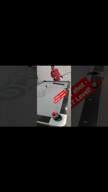 Follow shot - EXPERT LEVEL ⚪🔴🎱 #shorts #billiards