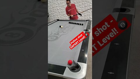 Follow shot - EXPERT LEVEL ⚪🔴🎱 #shorts #billiards