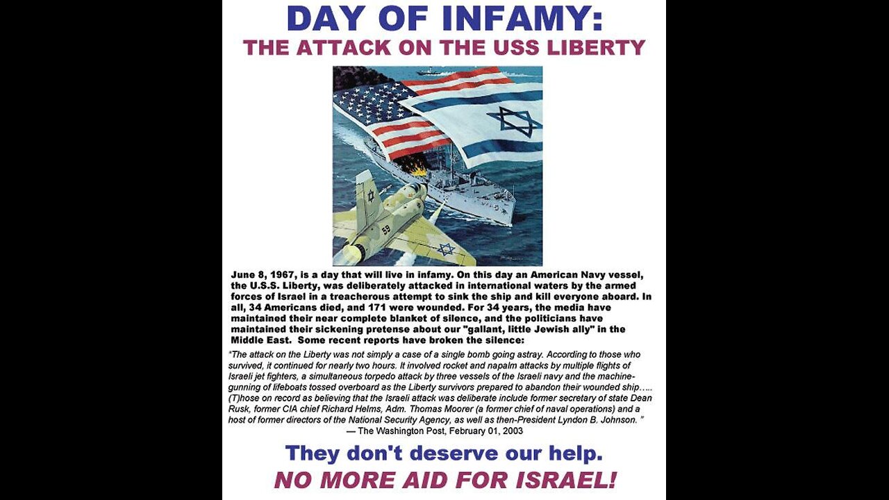 USS liberty survivor expose zionist israel's attack on USS liberty ship on june 8, 1967