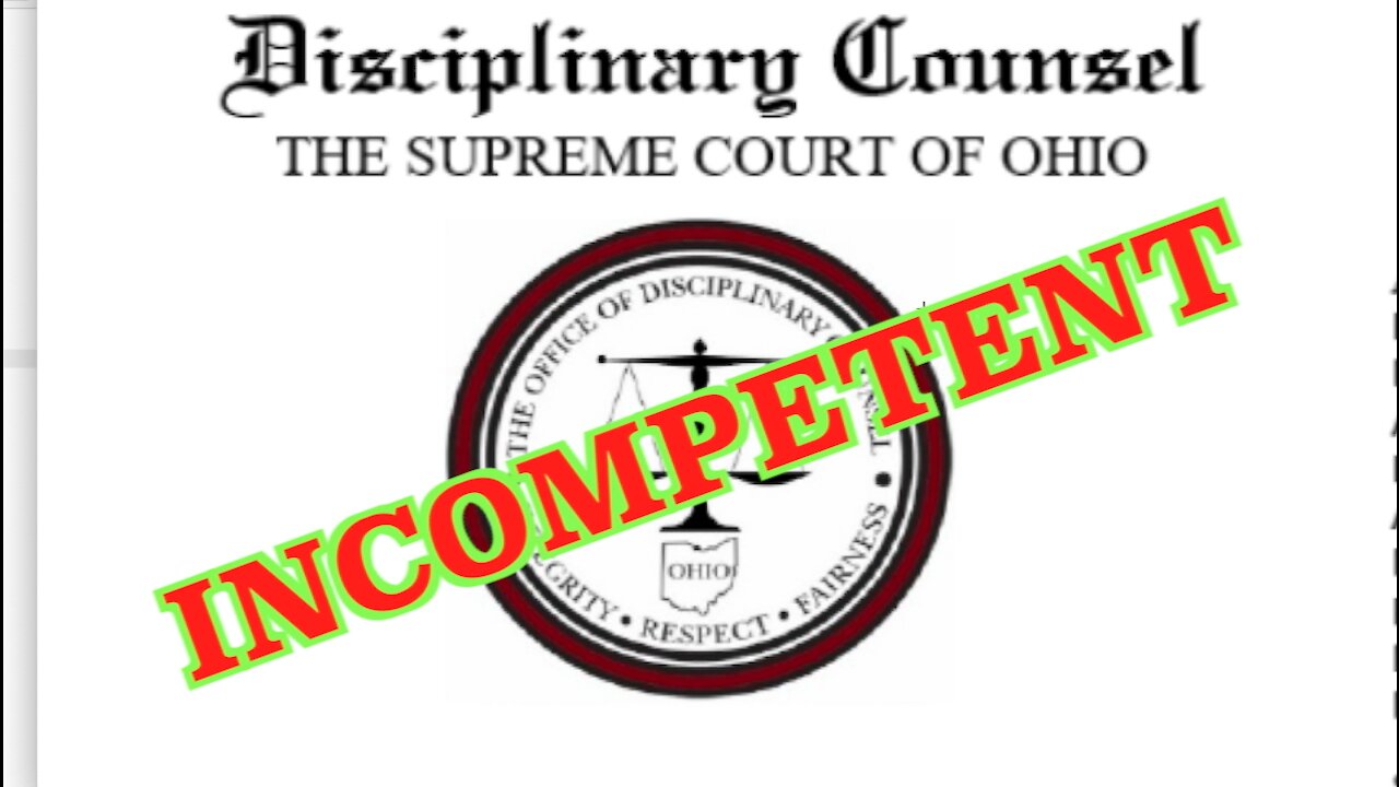 OHIO SUPREME COURT IS INCOMPETENT TO HANDLE ITS AFFAIRS!