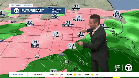 Metro Detroit Forecast: Bright day before a wintry mix tonight