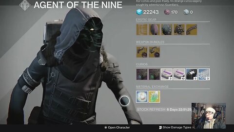 Destiny 1 D1 Xur Location June 03, 2022 06/03/2022