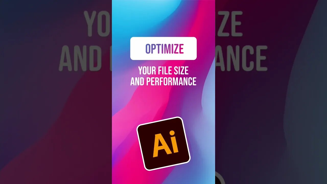 How to Optimize Your File Size and Performance in Illustrator #adobeillustrator #illustratortips