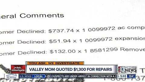 Las Vegas mom's 'gut feeling' avoids hundreds of dollars in car repairs