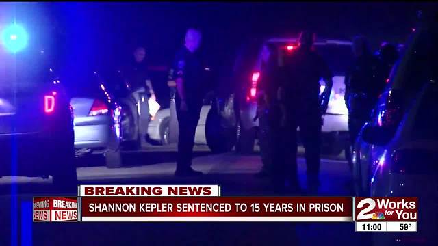 Former Tulsa Police officer Shannon Kepler convicted for shooting & killing his daughter's boyfriend, has been sentenced to 15 years in prison