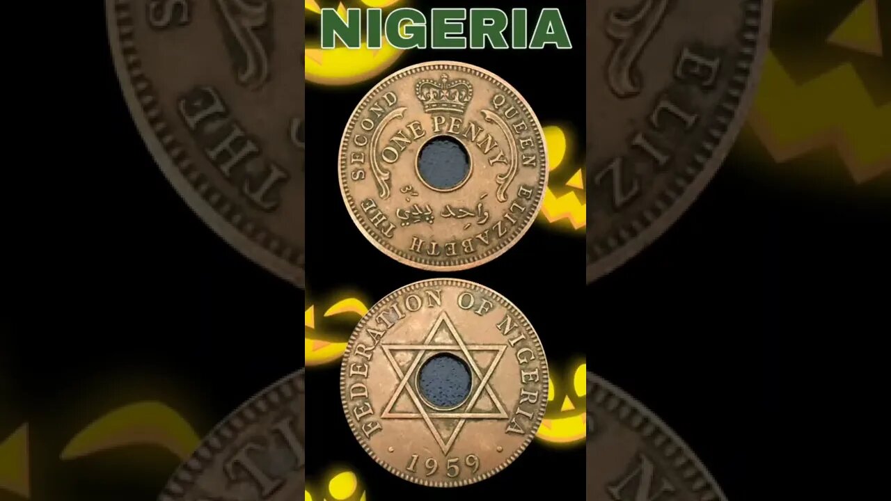 Nigeria 1 Penny 1959.#shorts #coinnotesz