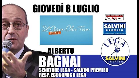 🔴 Interventi del Sen. Alberto Bagnai ospite a "L'aria che tira Estate" del 08/07/2021.