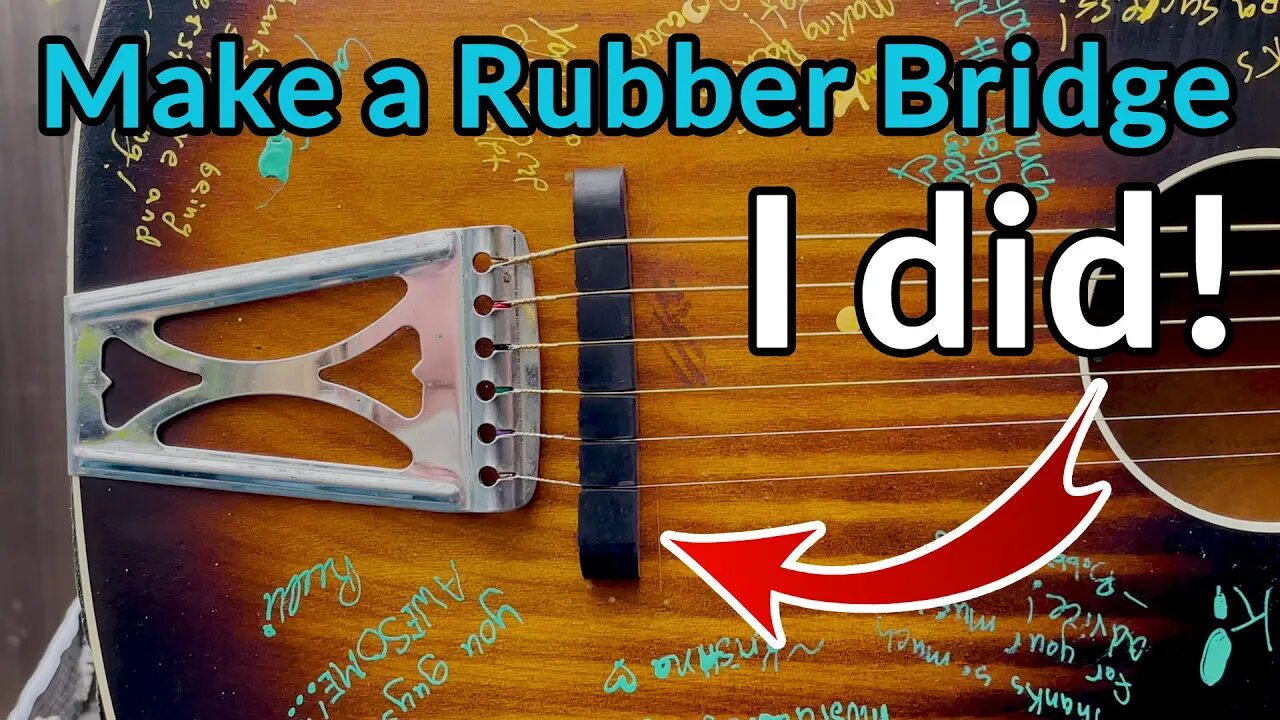 Make a RUBBER BRIDGE for $10 — Get today's HIT sound by converting an Acoustic Guitar