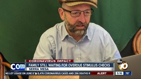 Frustrated family waiting for overdue stimulus checks