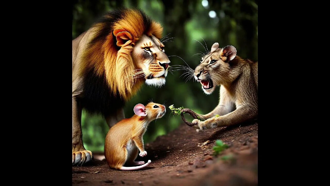 A Lion and Mouse A Tale of Unlikely Friendship 🥰😘💥 #short