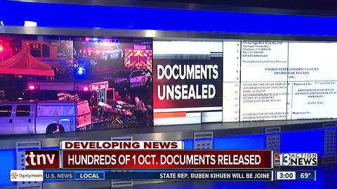 Hundreds more of 1 Oct. documents unsealed