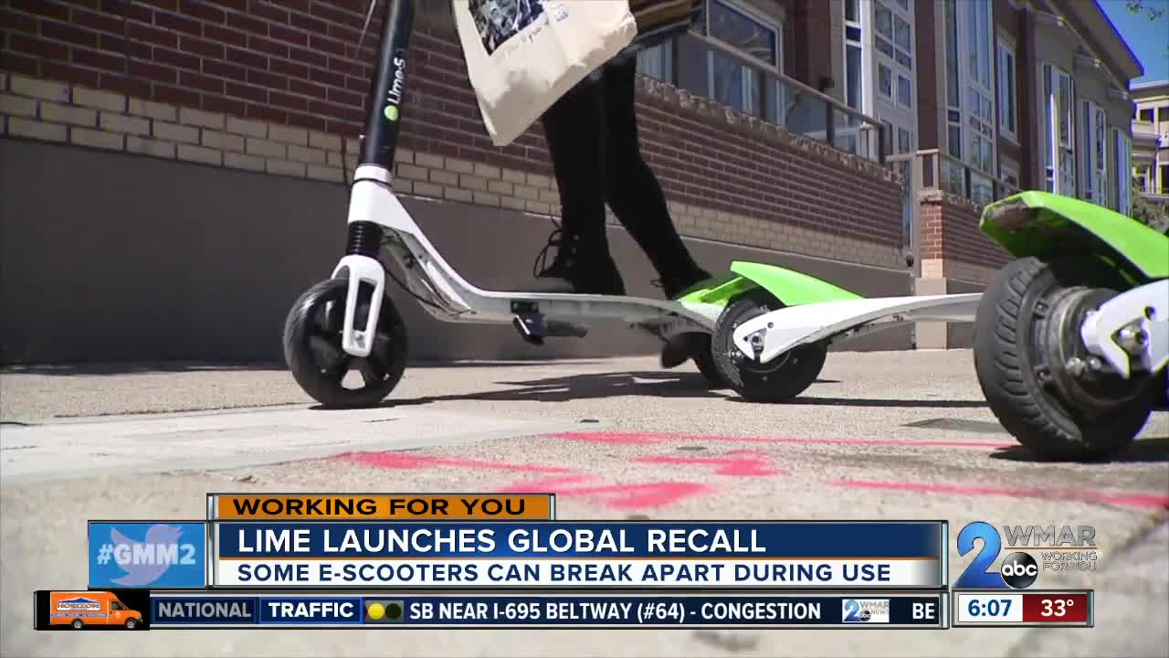 Some Lime scooters being recalled