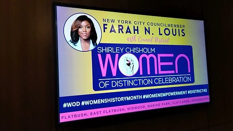 The Shirley Chisholm Women of Distinction celebration 3/27 hosted by @FarahNLouis @CMFarahLouis