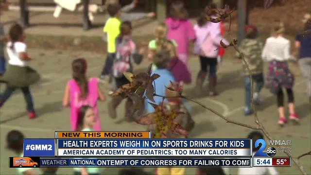 Health officials against sports drinks for kids