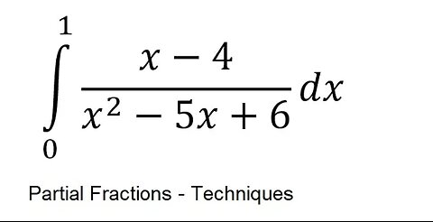 Calculus Help: Integral of (x-4)/(x^2-5x+6) dx - Integration by partial Fractions