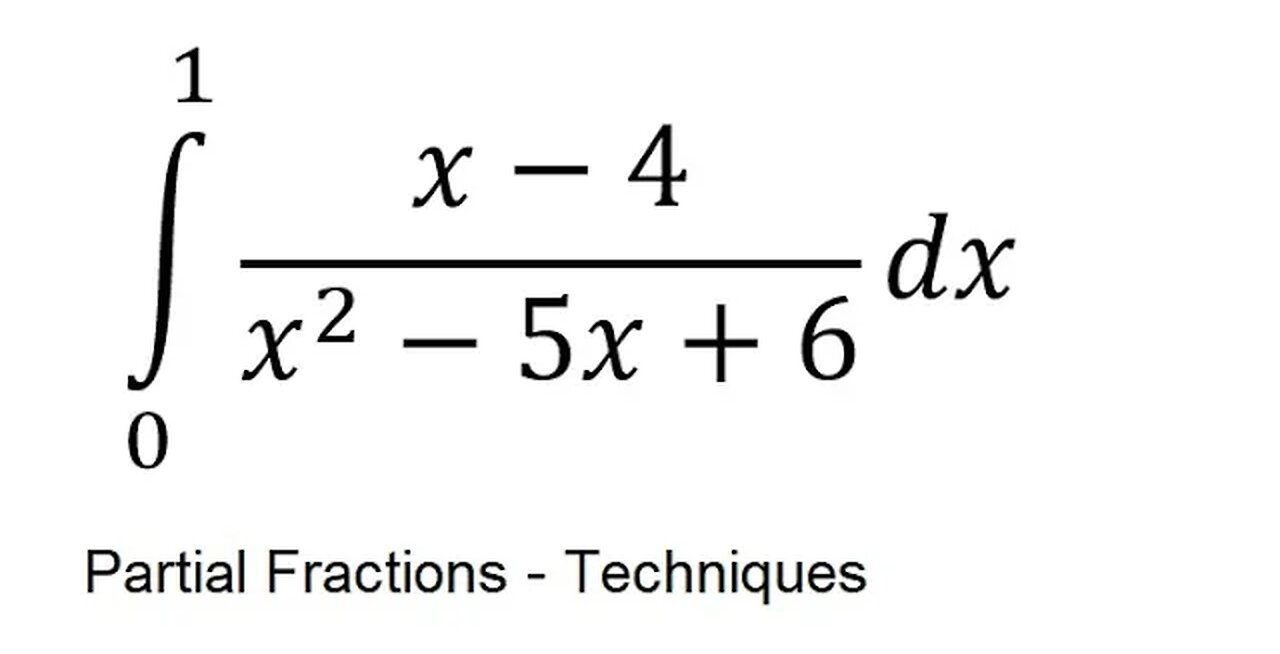 Calculus Help: Integral of (x-4)/(x^2-5x+6) dx - Integration by partial Fractions