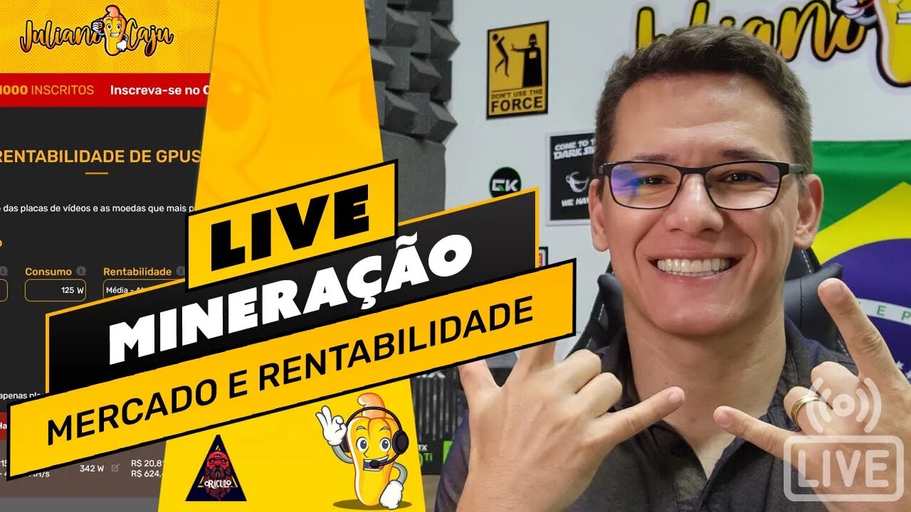 📽️ LIVE! BATE PAPO E TIRA DÚVIDAS - MINERAÇÃO, MERCADO E RENTABILIDADE ATUAL