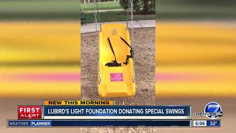 LuBird's Light Foundation donating swings and raising money to build playground