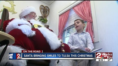 Santa's busy in Tulsa making his list, checking it twice