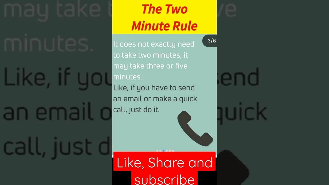 The Two Minute Rule #shorts #selfhelp #infacto_motivation