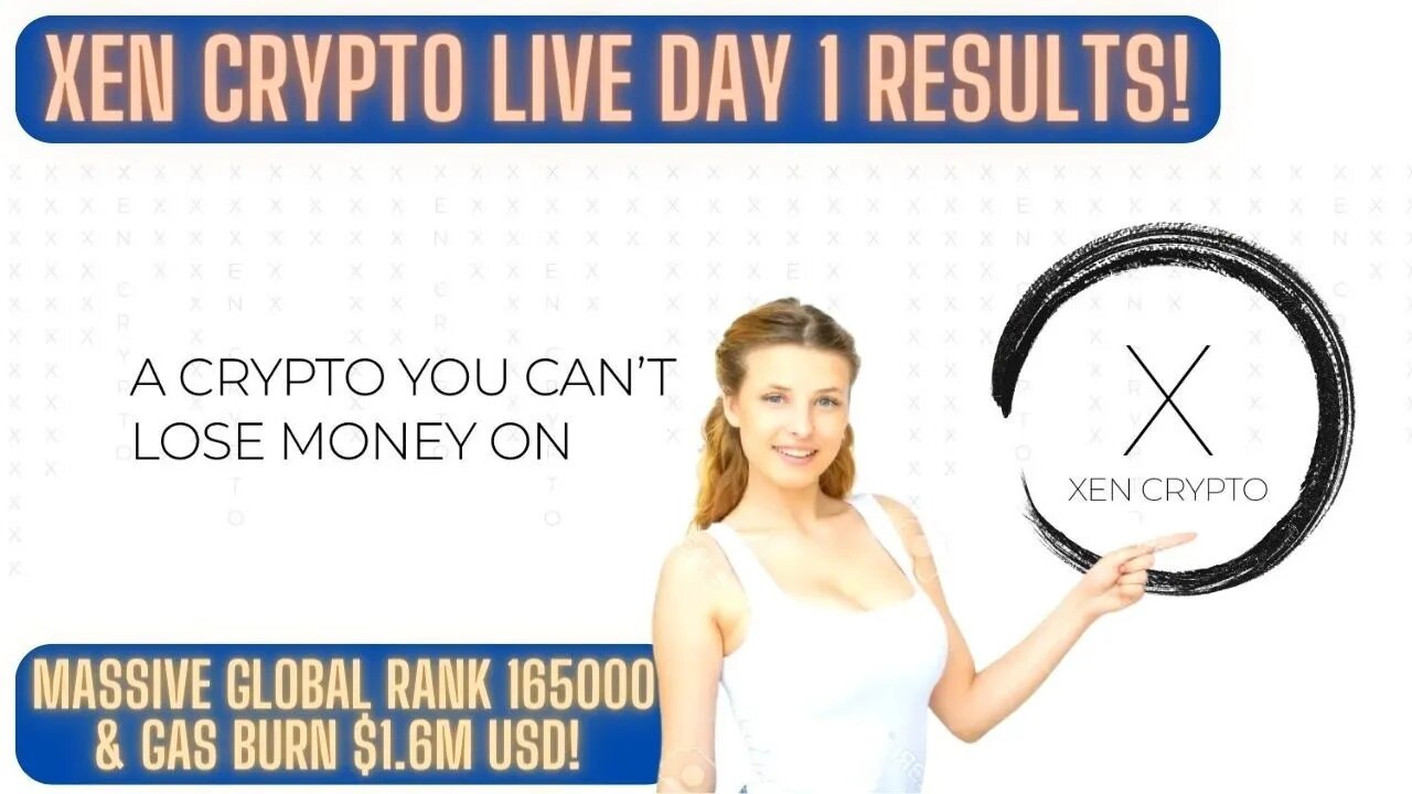 XEN Crypto LIVE DAY 1 Results! MASSIVE Global Rank 165000 & Gas Burn $1.6m USD!