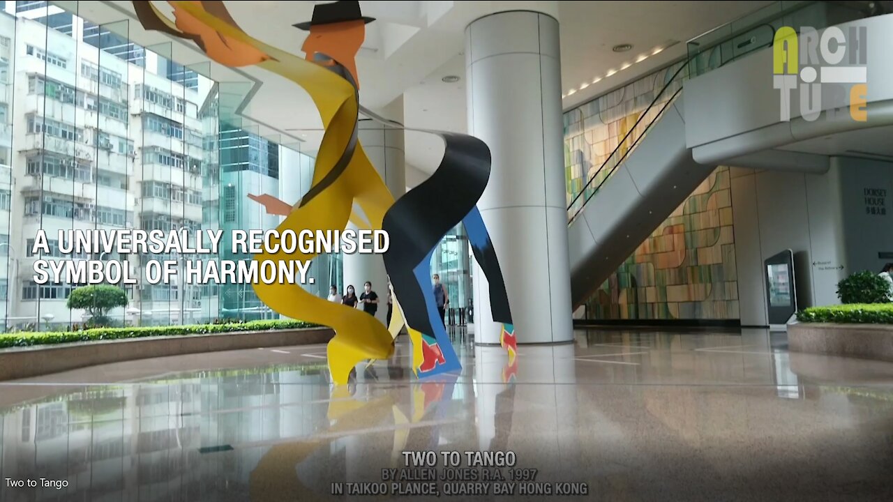 Art Installation named Two to Tango at TaiKoo Place, Quarry Bay, Hong Kong