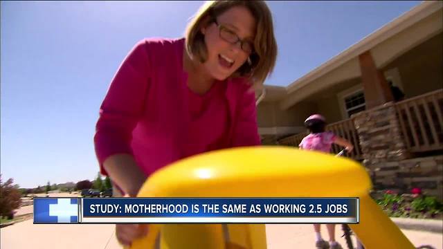 Study finds motherhood is the same as working 2.5 jobs