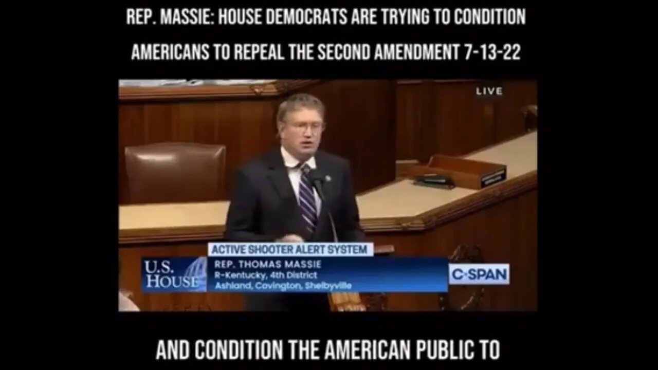 KENTUCKY REP. THOMAS MASSIE EXPOSES DEMOCRAT IGNORANCE/PSYOP TOWARDS GUNS