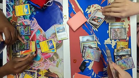 Rayquaza VMAX/Radiant Eternatus vs Arceus VStar/G. Perrserker V at @pocketsloths7162| Pokemon TCG